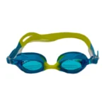 لانجزيشا نظارة سباحه متينة بشكل زعنف سمك برباط سهلة التعديل - ارزق/اصفر