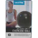 Livepro Anti-Burst Core-Fit Exercise Ball With Pump - 75 CM - Black