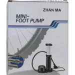 Zhan Ma Stainless Steel Mini Foot Pump With Meter - Black