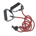 جينيريك أستيك مقاومة بمقابض فوم للياقة البدنية والتمارين الرياضية (قوي) - أحمر