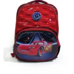 جينيريك 3D كارز ماكوين طقم شنط مدرسية 3 قطع (حقيبة - مقلمة - حقيبة غداء صغيرة) 15 انش - احمر