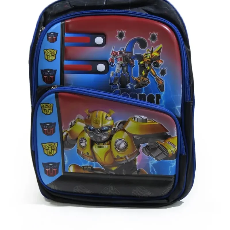 Barcela Bag 3D Transformers Bumblebee Backpack School Bag 15 Inch - Blue