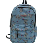 Fashion Stylish Teddy Bear Character School Backpack 13 Inch - Baby Blue