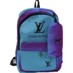 لويس فيتو حقيبة ظهر أنيقة ومتينة وعالية الجودة ومتعددة الجيوب مع مقلمة للرياضة والدراسة 16 انش - بنفسجي