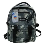 كلاسيك حقيبة عصرية ذات طباعة كاجوال ذات سوست كبيرة للعمل والمدرسة 13 انش - رمادي