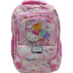 جينيريك حقيبة مدرسية هالو كيتي ذات سعة كبيرة يمكن الاعتماد عليها في المدرسة 16 انش - وردي