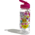 كولجير لوف فيس زجاجة مياه بلاستيكية بشفاطة 709 ملليلتر - شفاف