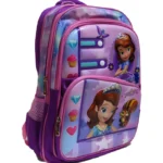 جينيريك حقيبة ظهر كرتونية صوفيا ذا فيرست ثلاثيه الابعاد للأطفال للمدرسة 13 انش - وردي