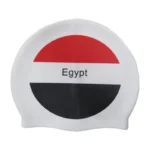Generic Silicon Swimming Cap Egypt Flag For Swimming - White