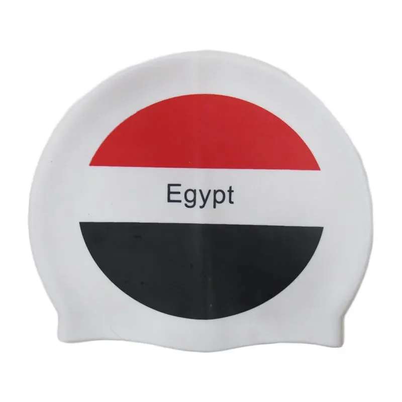 بونية السباحة السيليكون علم مصر للسباحة - ابيض