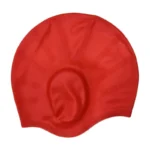 جينيريك بونية سباحة من السيليكون مع أغطية للأذن - احمر
