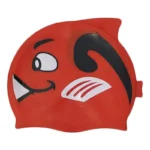 جينيريك بونية سباحة على شكل سمكة من السيليكون - احمر