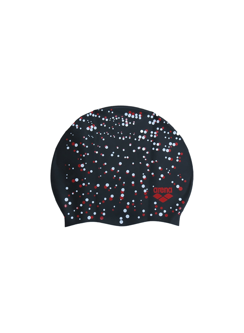 BR-SWMARBBLD أرينا بونية سباحة من السيليكون برسمة منقطة — أسود - الصورة 1