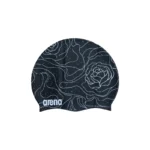 أرينا بونية سباحة من السيليكون برسمة ازهار — أسود