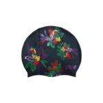 أرينا بونية سباحة من السيليكون برسمة الزهرة الاستوائية — أسود