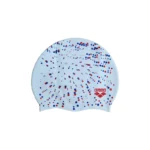 Arena Silicone Swim Cap Dotted — White