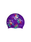Arena Swimming Cap Silicone Tropical Flower — Purple