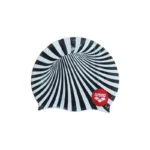 Arena Silicone Swim Cap Zebra — White