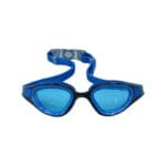 مونديال نظارات السباحة مع حماية من الأشعة فوق البنفسجية وعدسات مضادة للضباب وحزام قابل للتعديل والفصل — أزرق