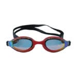 مونديال نظارات السباحة مع حماية من الأشعة فوق البنفسجية وعدسات مضادة للضباب — أحمر