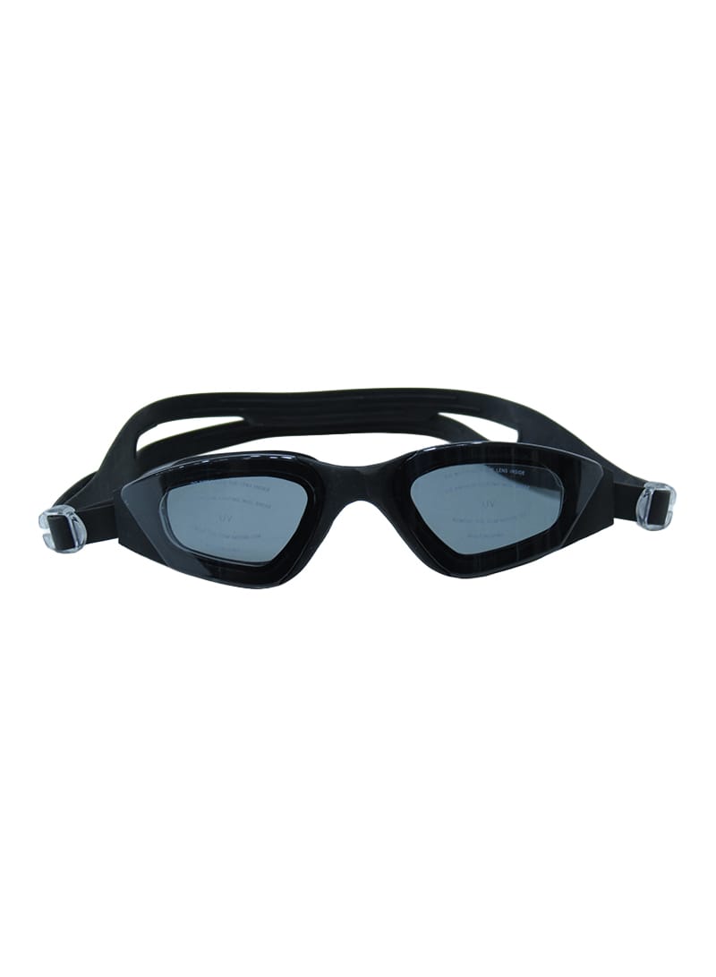 BR-MOND019 مونديال نظارات السباحة بحماية من الأشعة فوق البنفسجية وعدسات مضادة للضباب — أسود - الصورة 1