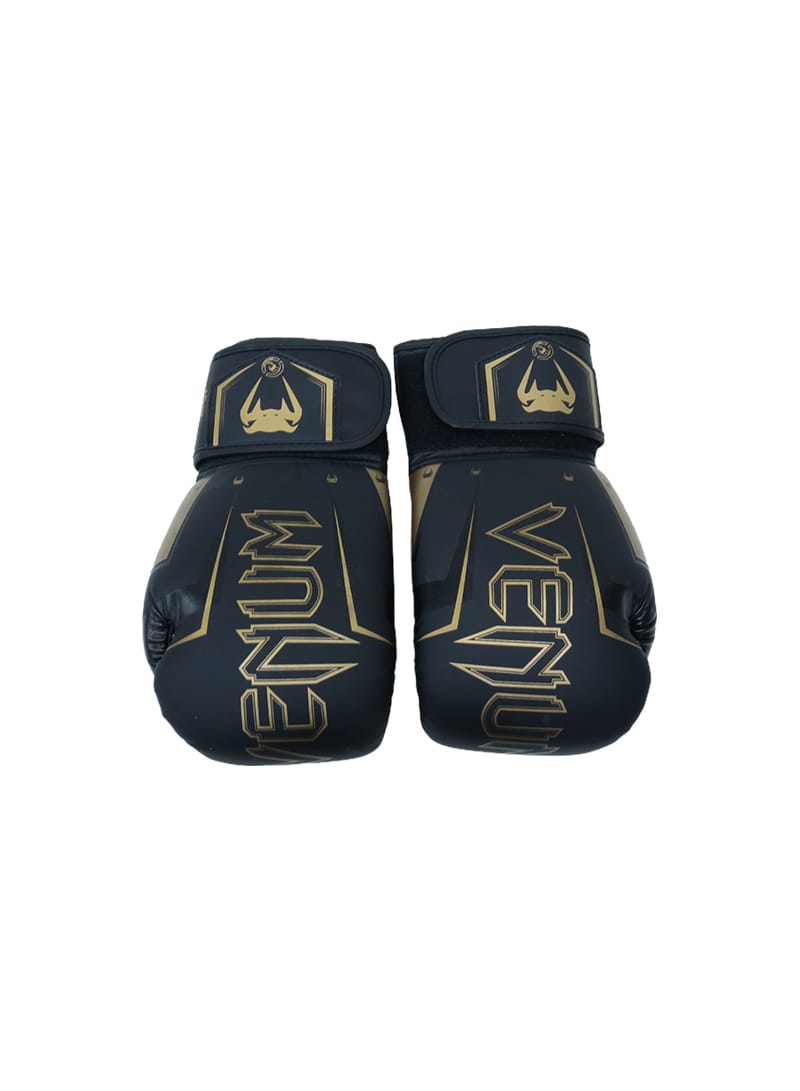 BR-VNMGLVBLGLD فينوم قفازات ملاكمة وتدريب احترافية — أسود/ذهبي - الصورة 1