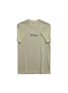 Robust Men's Vintage Embroidery Short Sleeve T-Shirt - Olive Green - Image 3
