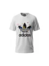 Adidas Men's Trefoil Graphic Short Sleeve T-Shirt - White - Image 4