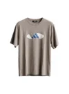 Adidas Men's Printed Short Sleeve T-Shirt - Kaki