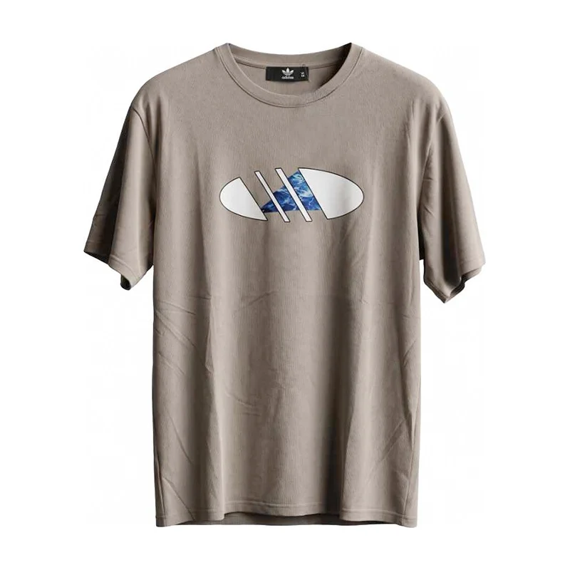 Adidas Men's Printed Short Sleeve T-Shirt - Kaki