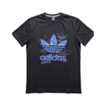 Adidas Men's Trefoil Multi-Logo Graphic Short Sleeve T-Shirt - Black