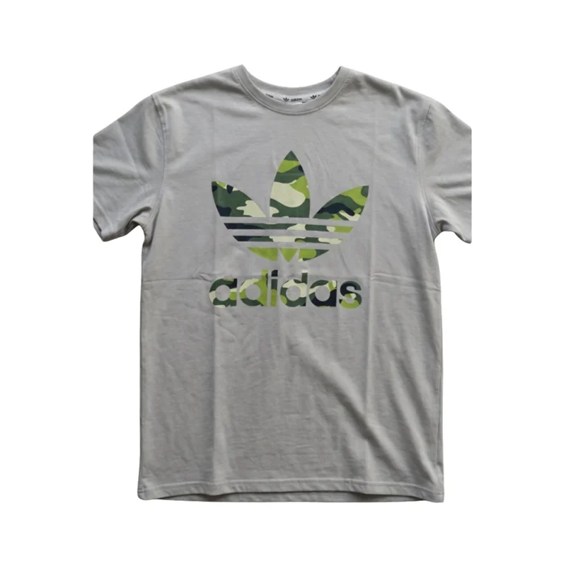 Adidas Men's Trefoil Camo Graphic Short Sleeve T-Shirt - Grey