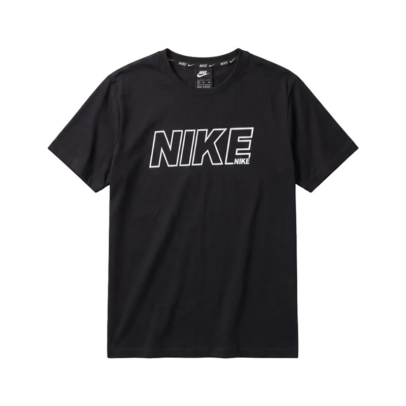 Nike Men's Outline Block Graphic Short Sleeve T-Shirt - Black