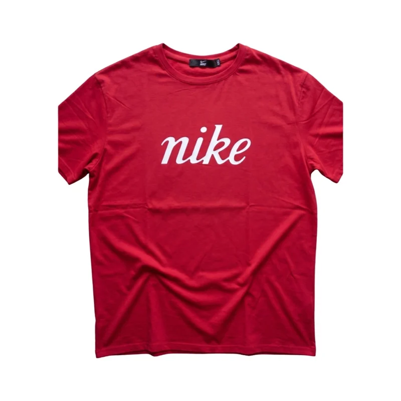 Nike Men's Script Graphic Short Sleeve T-Shirt - Red