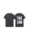 Men's "THE END" Drip Graphic Short Sleeve T-Shirt - Dark Grey - Image 2
