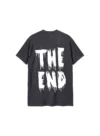 Men's "THE END" Drip Graphic Short Sleeve T-Shirt - Dark Grey - Image 3