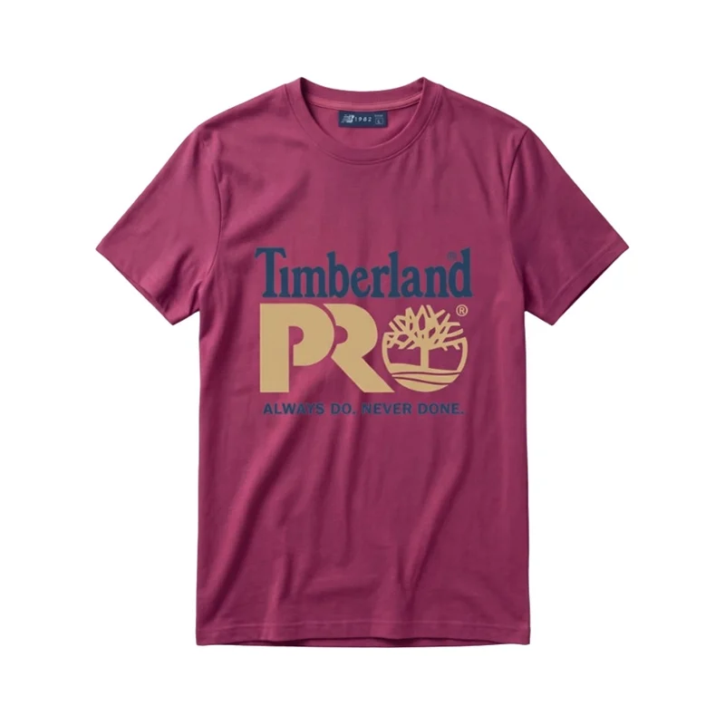 Timberland PRO Men's Graphic Logo Short Sleeve T-Shirt - Dark Pink