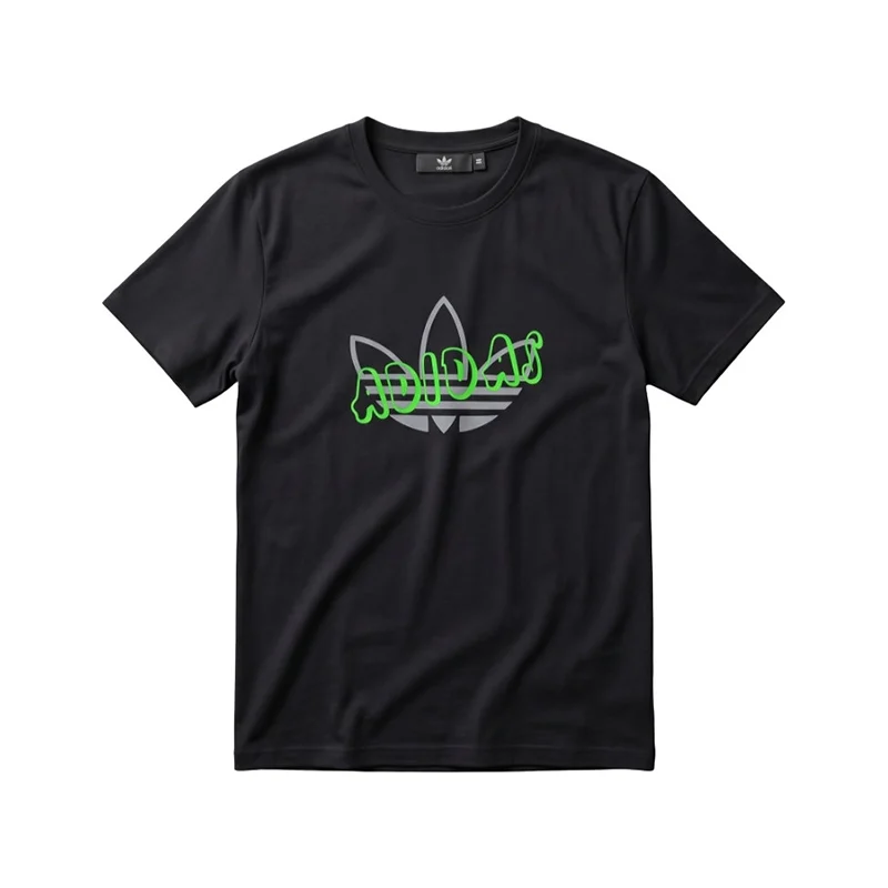 Adidas Men's Trefoil Graphic Short Sleeve T-Shirt - Black
