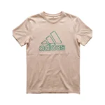 Adidas Men's Badge of Sport Outline Graphic Short Sleeve T-Shirt - Peach / Light Beige