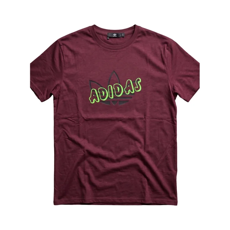 Adidas Men's Trefoil Graphic Short Sleeve T-Shirt - Maroon