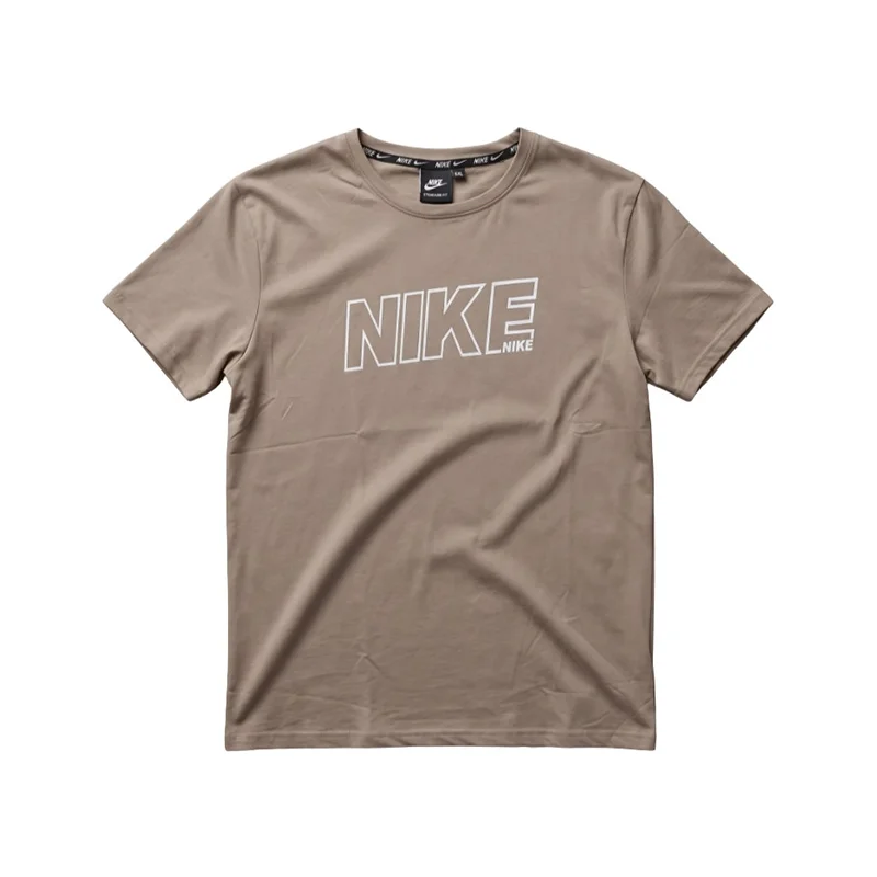 Nike Men's Outline Graphic Logo Short Sleeve T-Shirt - Khaki