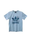 Adidas Men's Multi-Trefoil Graphic Short Sleeve T-Shirt - Light Blue - Image 2