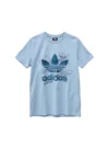 Adidas Men's Multi-Trefoil Graphic Short Sleeve T-Shirt - Light Blue